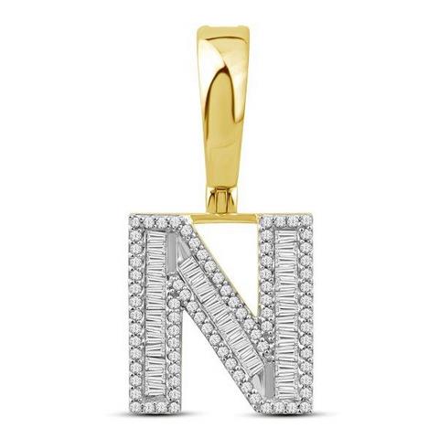 10KT 0.52CT D-BAGUETTE  INITIAL N""