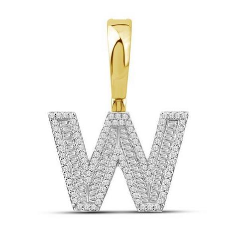 10KT 0.62CT D-BAGUETTE  INITIAL W""