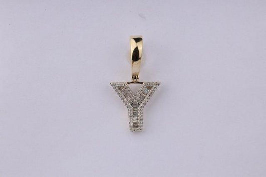 10K 0.30CT D-BAGUETTE INITIAL Y""
