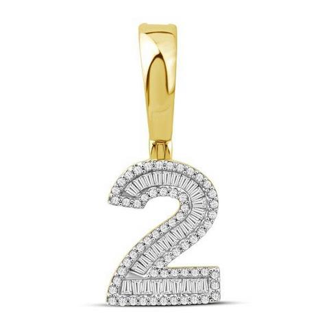 10KT 0.40- 0.45CT D-BAGUETTE INITIAL NO.2""