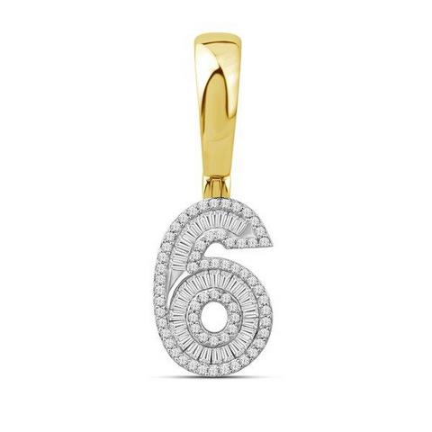 10K 0.43CT D-BAGUETTE INITIA NO. 6""