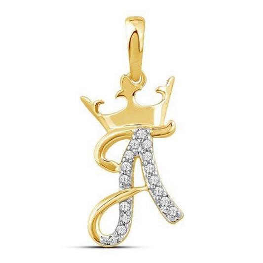 10KT 0.04CT D-CROWN  INITIAL A""