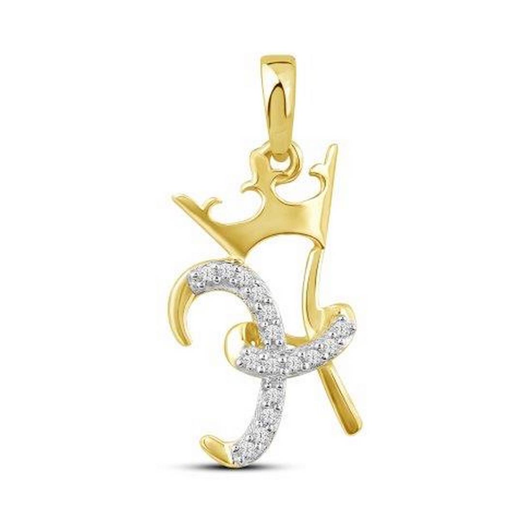 10KT 0.04CT D-CROWN INITIAL H""