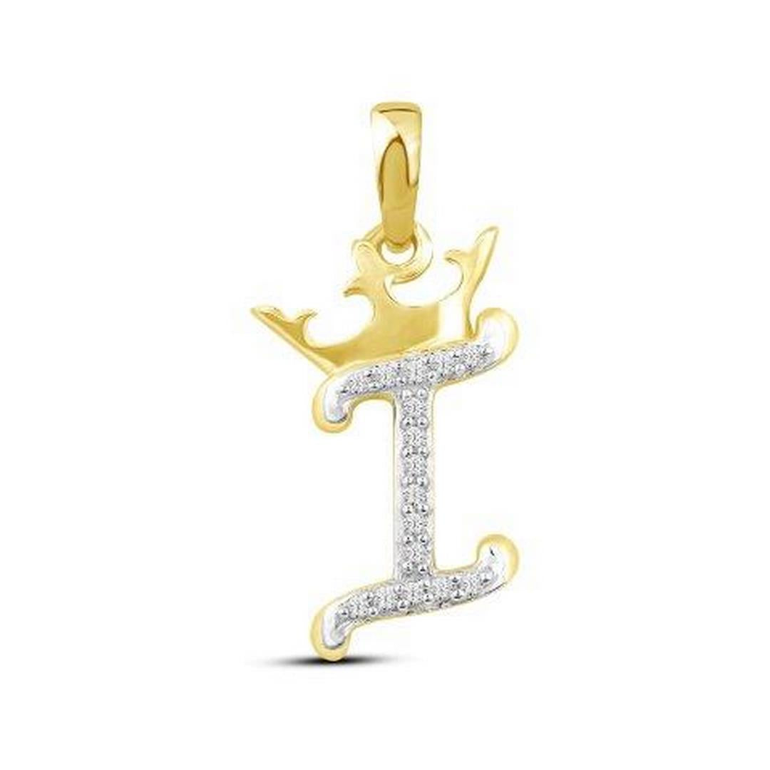 10KT 0.04CT D-CROWN INITIAL I""