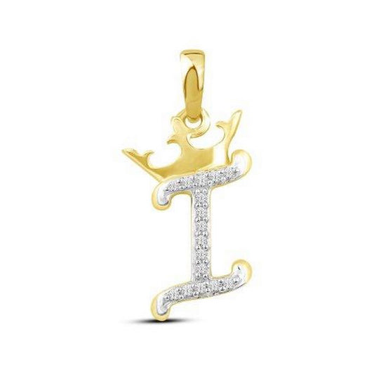 10KT 0.04CT D-CROWN INITIAL I""