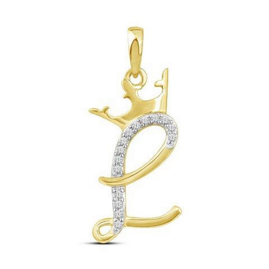 10KT 0.04CT D-CROWN INITIAL L""