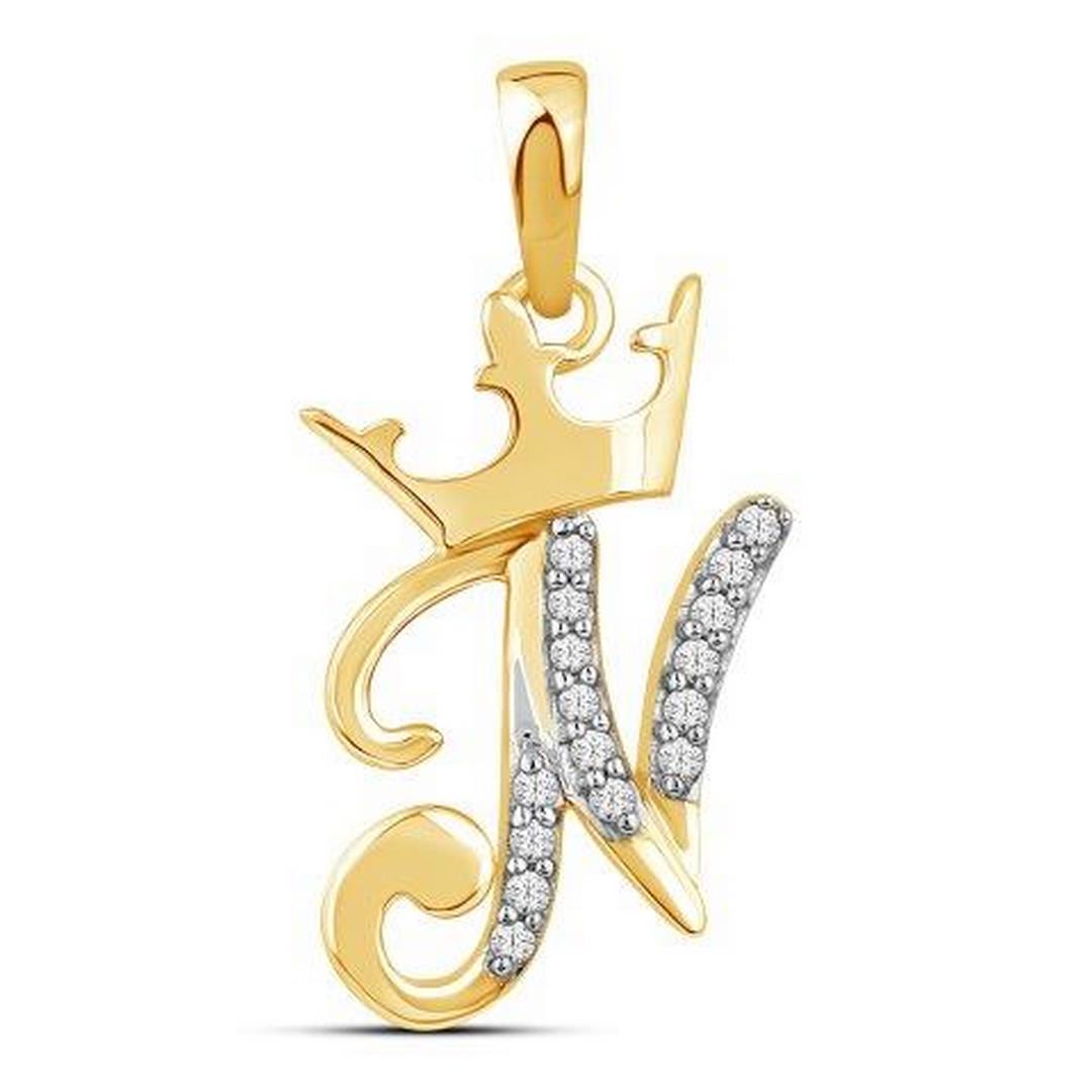 10KT 0.04CT D-CROWN INITIAL N""