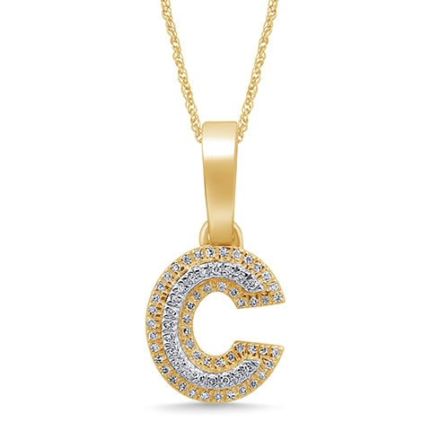 10KT 0.10- 0.11CT  D-MICROPAVE INITIAL C""