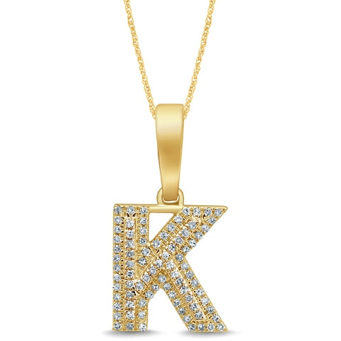 10KT 0.15-0.16CT D-MICROPAVE INITIAL K""
