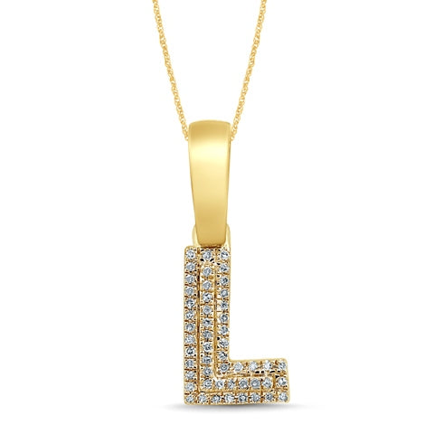 10KT 0.08- 0.09CT D-MICROPAVE INITIAL L""