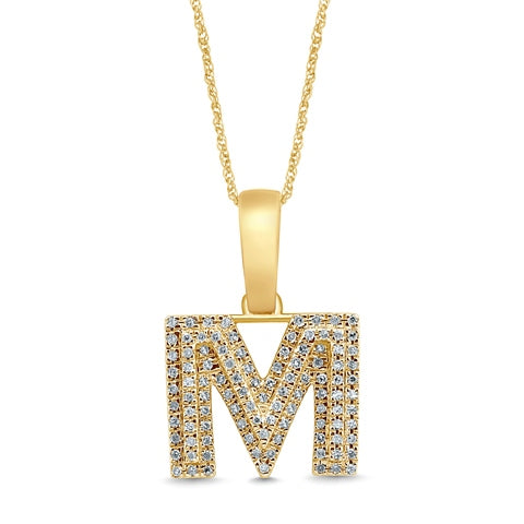 10KT 0.16-0.17CT D-MICROPAVE INITIAL M""