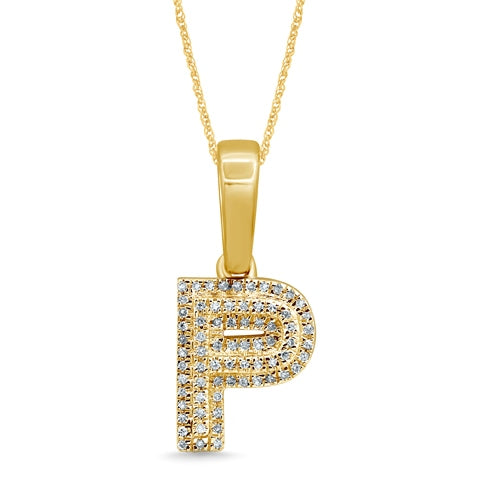 10KT 0.10-0.12CT D-MICROPAVE INITIAL P""