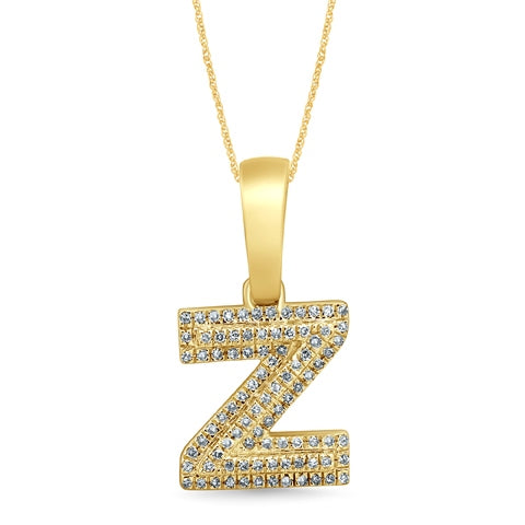 10KT 0.15CT D-MICROPAVE INITIAL Z""