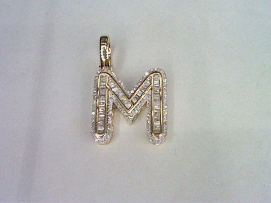 10KT 0.63- 0.69 CT D- INITIAL 'M' BAGUETTES