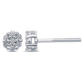 10KT 0.10- 0.11CT D-FLOWER EARRINGS