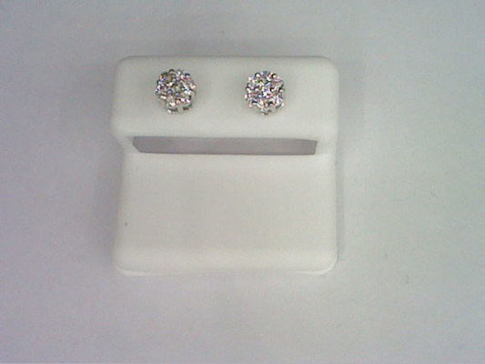 10KT 0.48- 0.51 CT D-FLOWER EARRINGS