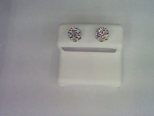 10KT 0.74- 0.78  CT D-FLOWER EARRINGS