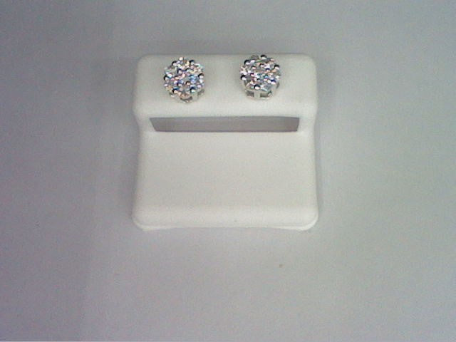 10KT 1.00- 1.05 CT D-FLOWER EARRINGS