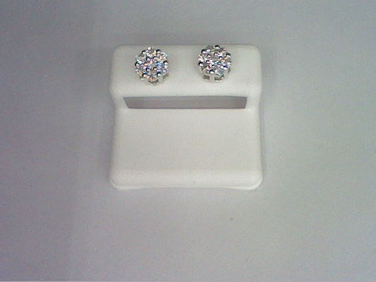 10KT 1.00- 1.05 CT D-FLOWER EARRINGS