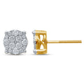 10KT 0.48-0.54CT D-EARRINGS "SUPER FLOWER"