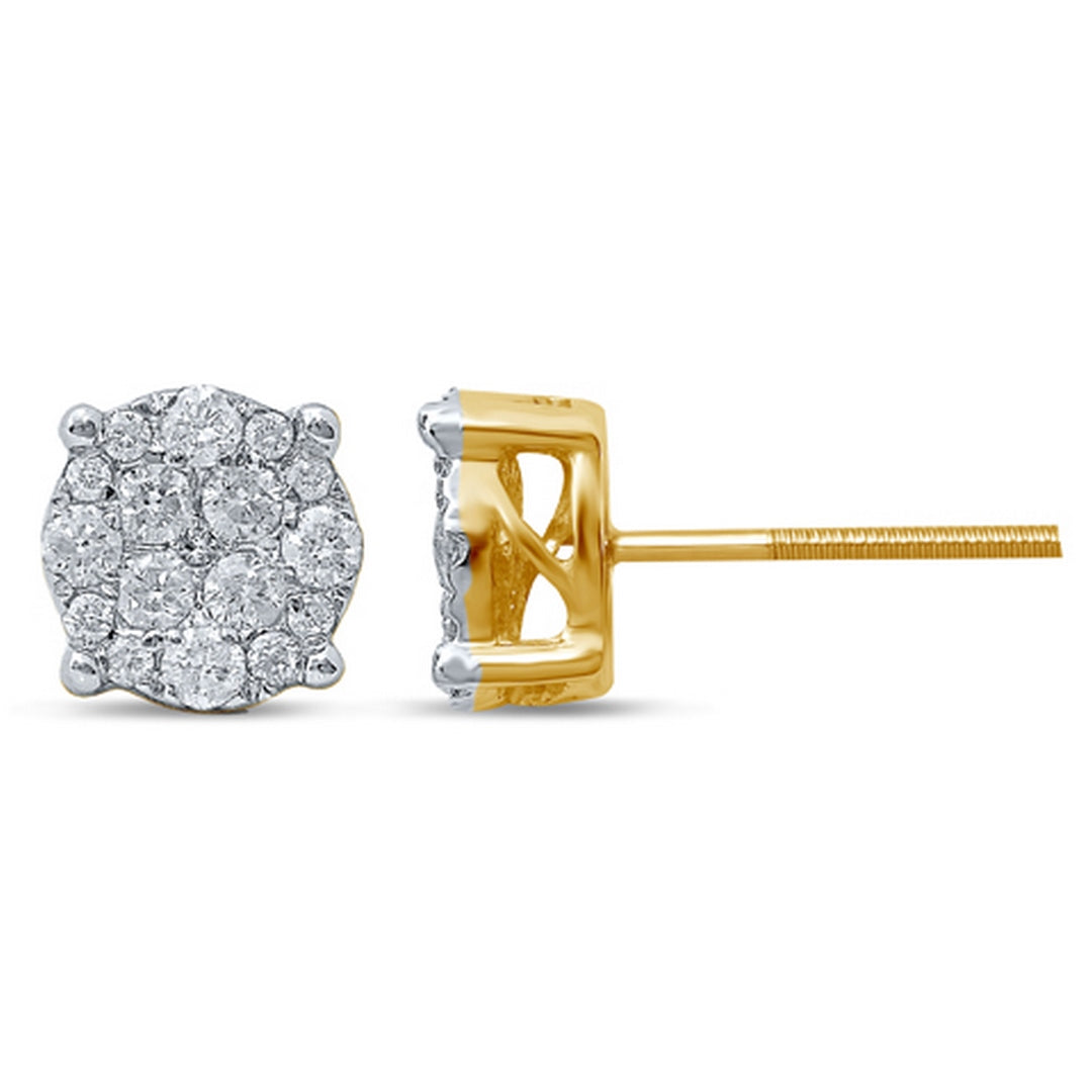 10KT 0.48-0.54CT D-EARRINGS "SUPER FLOWER"