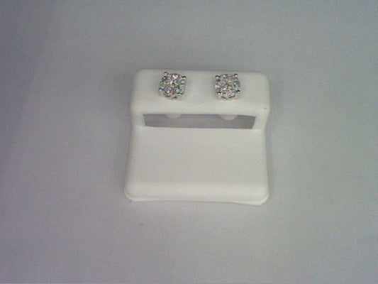 10KT 0.48- 0.56CT D-EARRINGS "SUPER FLOWER"