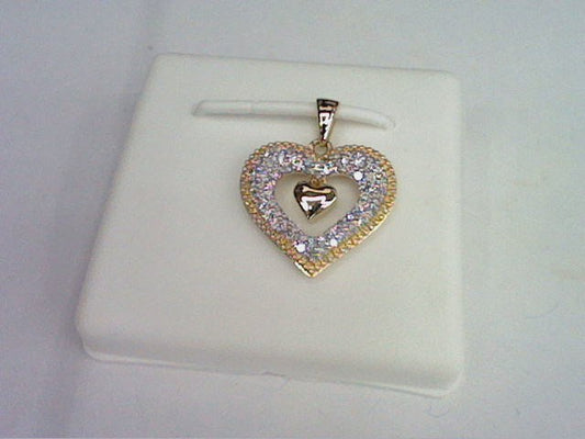 10KT 0.27-0.29CT D-LADIES PENDANT "HEART"