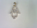 10KT 0.16-0.18CT D-LADIES PENDANT "HAMSA HAND"