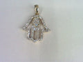 10K 0.31-0.33CT D-LADIES PENDANT "HAMSA"