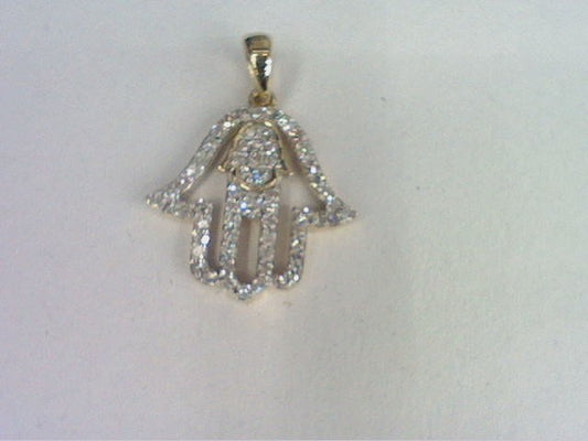 10K 0.31-0.33CT D-LADIES PENDANT "HAMSA"