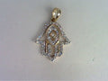 10K 0.28-0.29CT D-LADIES PENDANT "HAMSA HAND"