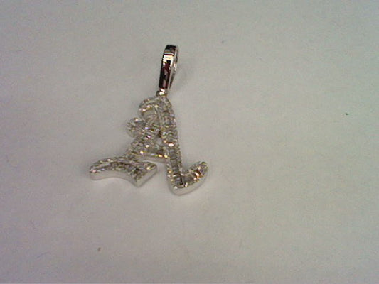 10KT 0.54- 0.57 CT D-TATTOO INITIAL A" BAGUETTES"