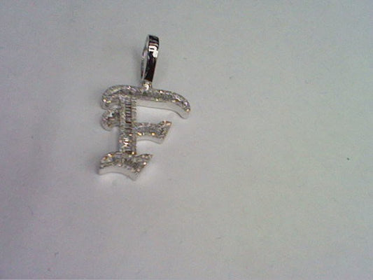 10KT 0.48-0.51  CT D-TATTOO INITIAL F" BAGUETTES"