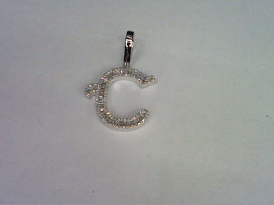 10KT 0.49- 0.52 CT D-TATTOO INITIAL C" BAGUETTES"
