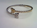 10KT 1.26-1.33CT D-BYPASS BANGLE BUTTERFLY" BAGUETTES"