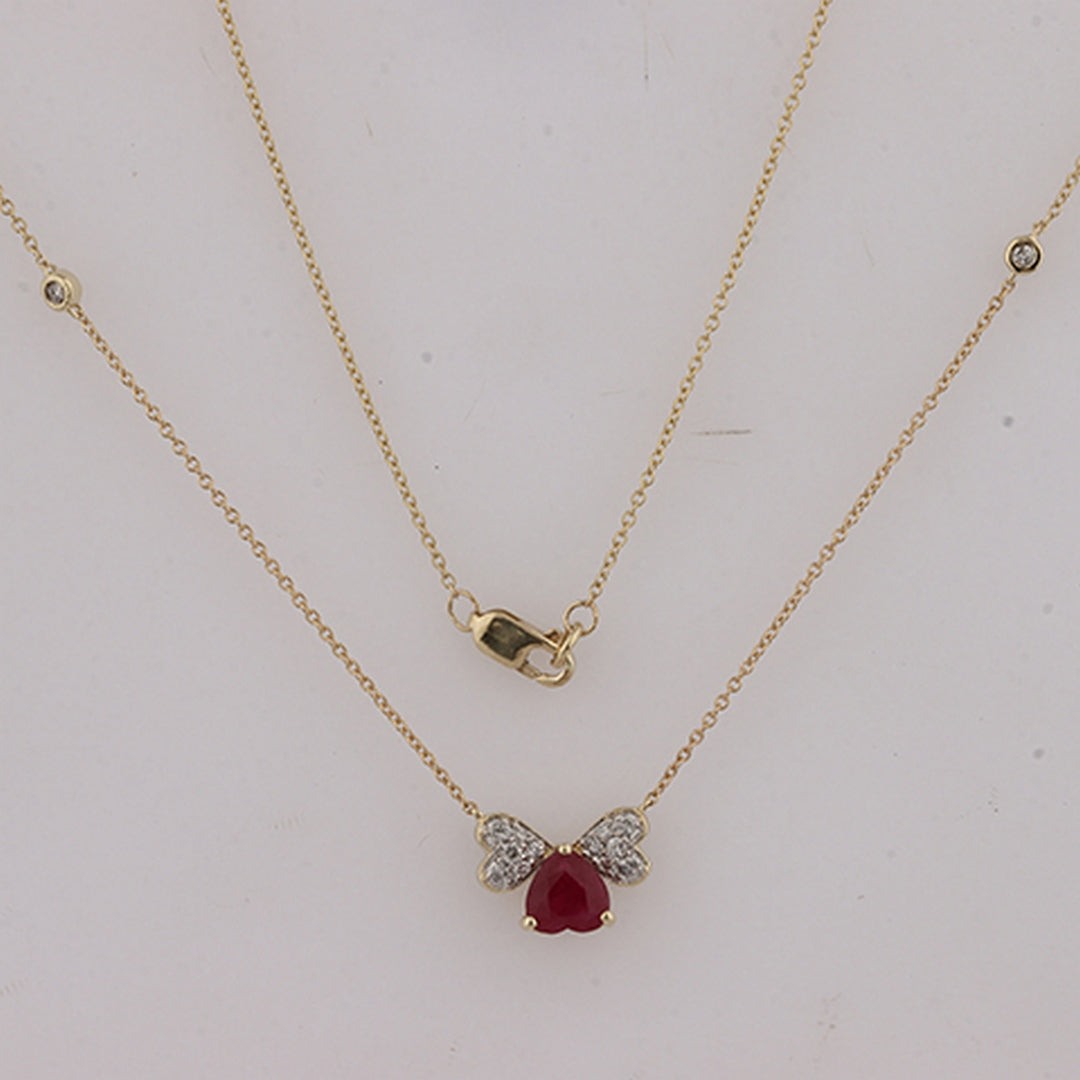 10KT 1.10-1.22 CT D-NECKLACE "HEART"