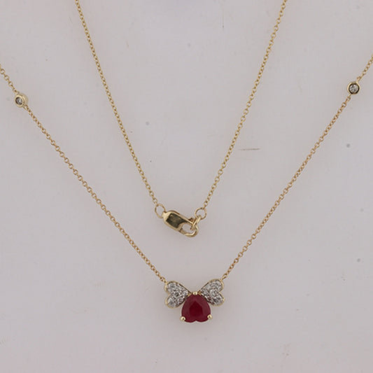 10KT 1.10-1.22 CT D-NECKLACE "HEART"