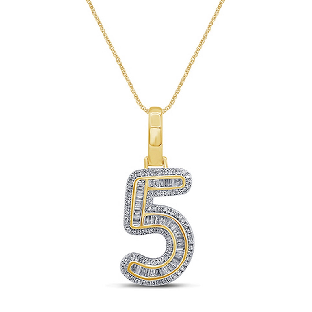 10KT 0.41-0.45CT D-BAGUETTE INITIAL 5""