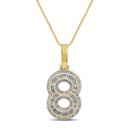 10KT 0.50-0.51 CT D-BAGUETTE INITIAL NUMBER 8""