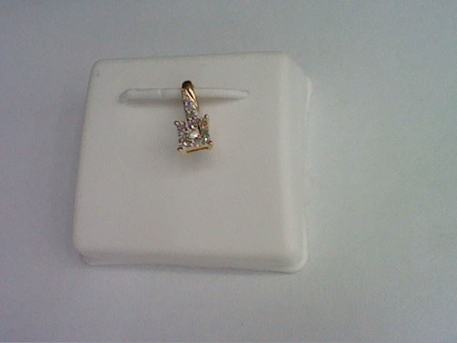 10KT 0.10CT D-LADIES PENDANT