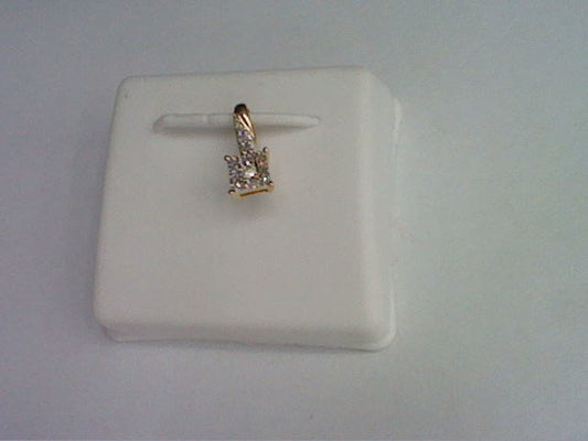10KT 0.10CT D-LADIES PENDANT