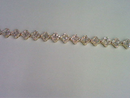 14KT 4.41CT D-NECKLACE BAGUETTES "CLOVER"
