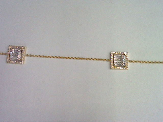 10KT 1.56CT D-NECKLACE BAGUETTES