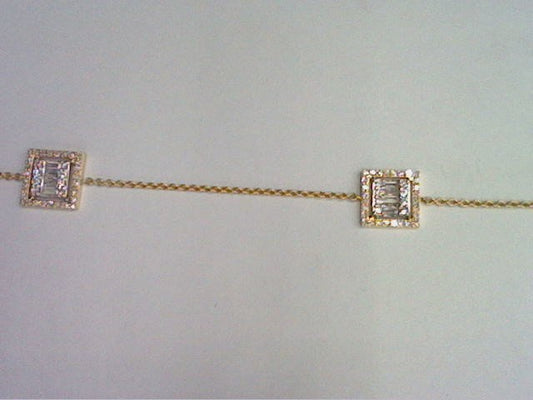 10KT 1.56CT D-NECKLACE BAGUETTES