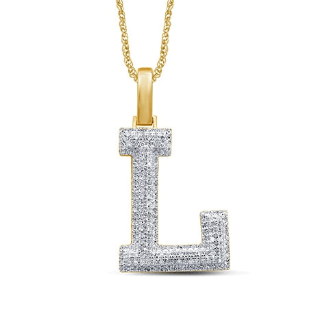 10KT 0.28- 0.29CT D- MICROPAVE INITIAL L""