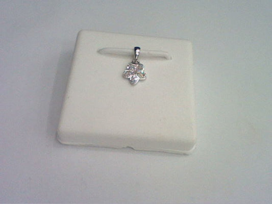 10KT 0.07CT D-LADIES PENDANT "FLOWER PETAL"