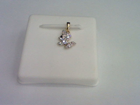 10KT 0.09CT D-LADIES PENDANT