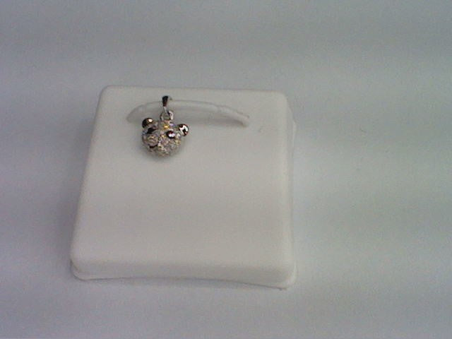 10KT 0.10CT D-LADIES PENDANT  "BEAR FACE"
