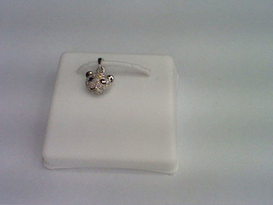 10KT 0.10CT D-LADIES PENDANT  "BEAR FACE"
