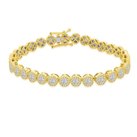 10KT 1.46-1.75CT D-BRACELET BAGUETTES